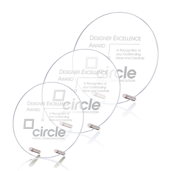 Circle Award- Starfire/Chrome.... from ASI 84592 St Regis Group / Prestige Glass