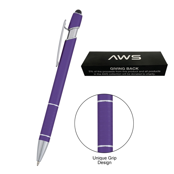 Aws Varsi Incline stylus pen for jotting down important notes or... from ASI 61125 Hit Promotional Products / Hit®