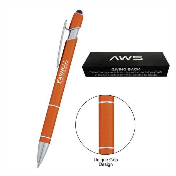 Aws Varsi Incline stylus pen for jotting down important notes or... from ASI 61125 Hit Promotional Products / Hit®