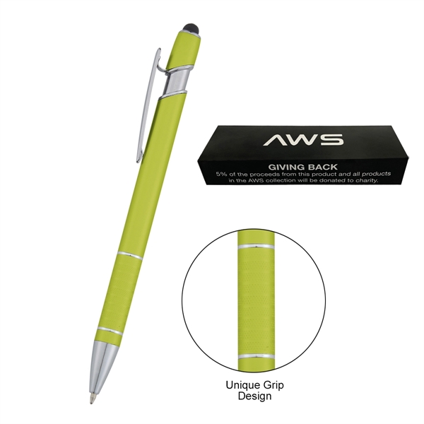 Aws Varsi Incline stylus pen for jotting down important notes or... from ASI 61125 Hit Promotional Products / Hit®