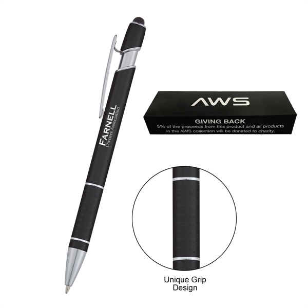 Aws Varsi Incline stylus pen for jotting down important notes or... from ASI 61125 Hit Promotional Products / Hit®