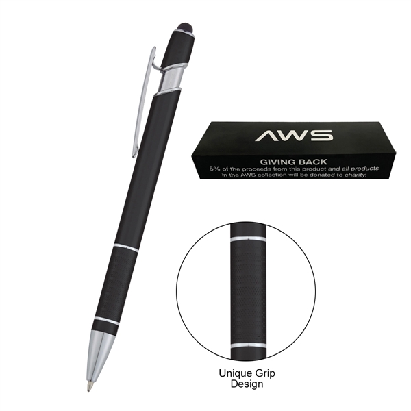 Aws Varsi Incline stylus pen for jotting down important notes or... from ASI 61125 Hit Promotional Products / Hit®
