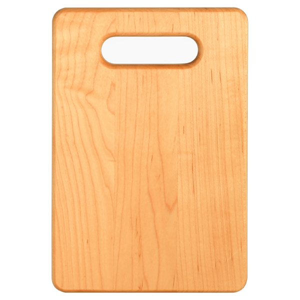 Natural maple rectangular cutting board with handle that's available in multiple... from ASI 99030 Zipline