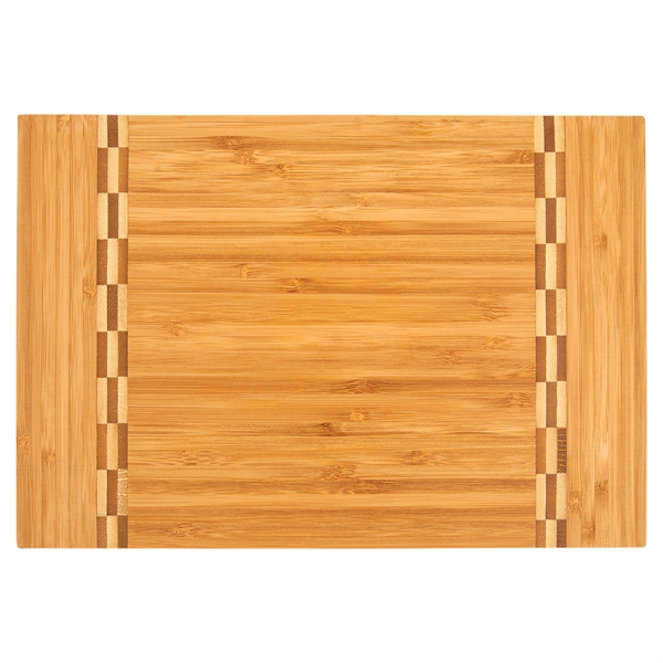 Bamboo cutting board with two sided butcher block inlay design.... from ASI 99030 Zipline / Zipline®
