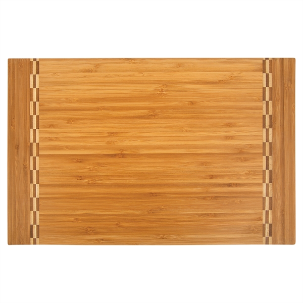 Bamboo cutting board with two sided butcher block inlay design.... from ASI 99030 Zipline / Zipline®