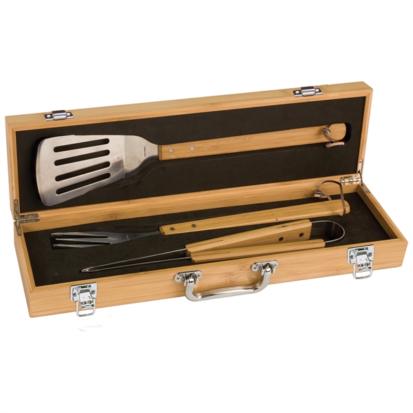 Eco-friendly bamboo BBQ gift set.... from ASI 99030 Zipline / Zipline®