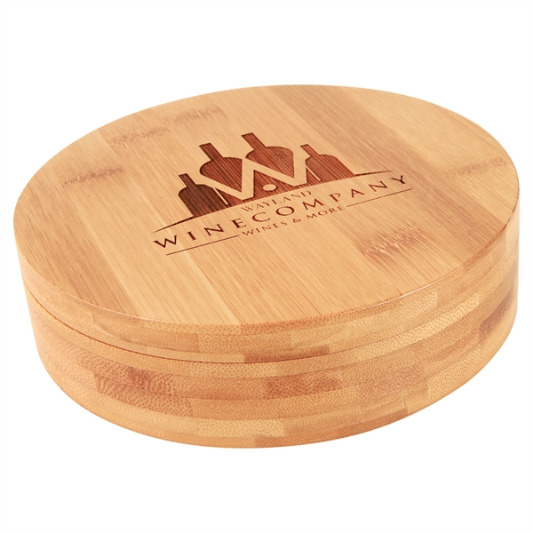 Bamboo wine set with corkscrew, foil cutter, pourer, stopper, drip ring... from ASI 99030 Zipline / Zipline®