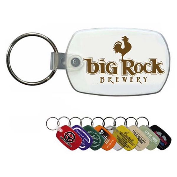 Oval shaped soft PVC keychain with split keyring plus 1c1p silkscreen... from ASI 37218 Athena Promo (tm)