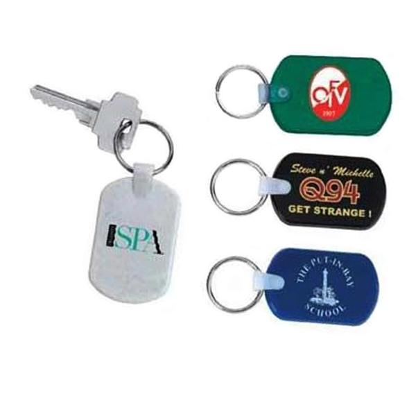 Oval shaped soft PVC keychain with split keyring plus 1c1p silkscreen... from ASI 37218 Athena Promo (tm)