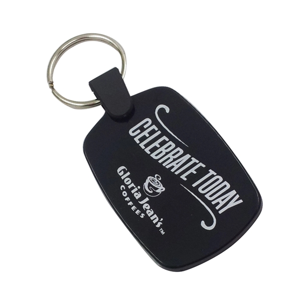 Oval shaped soft PVC keychain with split keyring plus 1c1p silkscreen... from ASI 37218 Athena Promo (tm)
