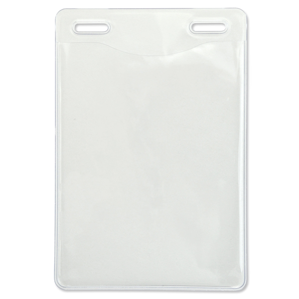 Premium event-size vinyl badge holders designed for oversize cards or credentials.... from ASI 79898 Promovision / PROMOVISION
