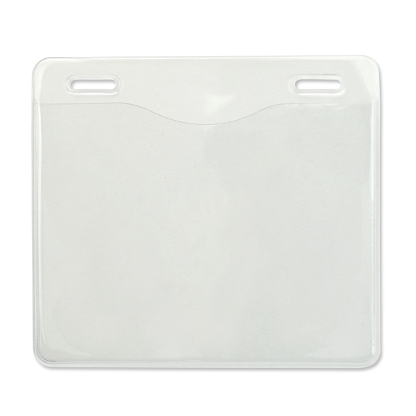 Premium event-size vinyl badge holders designed for oversize cards or credentials.... from ASI 79898 Promovision / PROMOVISION