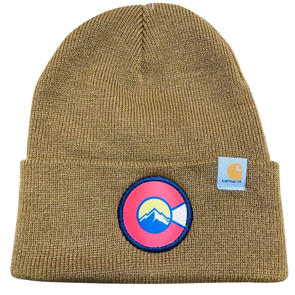 Sublimated Patch on Beanie Caps, Stocking Hats, Toboggan Hats, Pom Beanie,... from ASI 38195 Overnightline