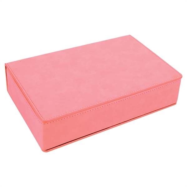 Gift box set with 6 oz. leatherette stainless steel flask, 2... from ASI 99030 Zipline / Zipline®