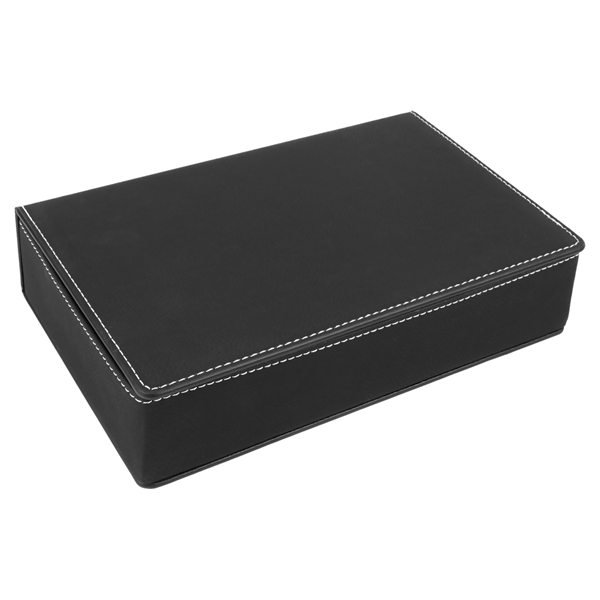 Gift box set with 6 oz. leatherette stainless steel flask, 2... from ASI 99030 Zipline / Zipline®