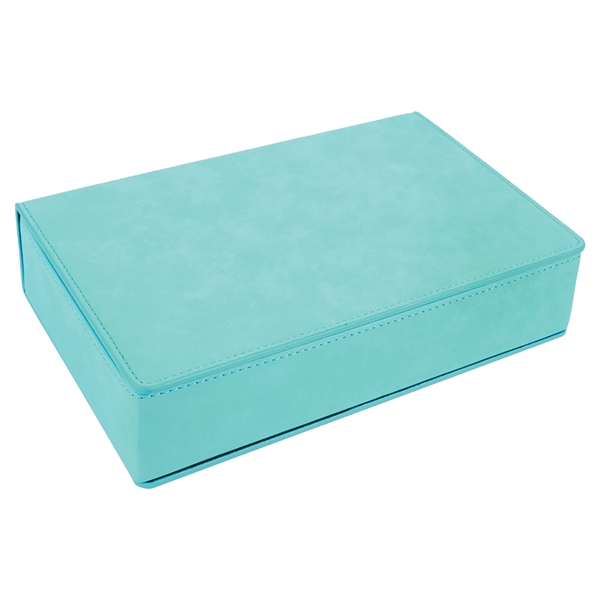 Gift box set with 6 oz. leatherette stainless steel flask, 2... from ASI 99030 Zipline / Zipline®