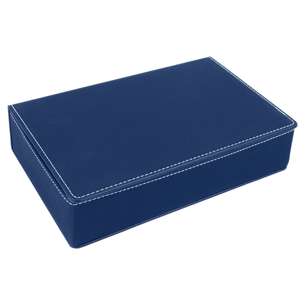 Gift box set with 6 oz. leatherette stainless steel flask, 2... from ASI 99030 Zipline / Zipline®