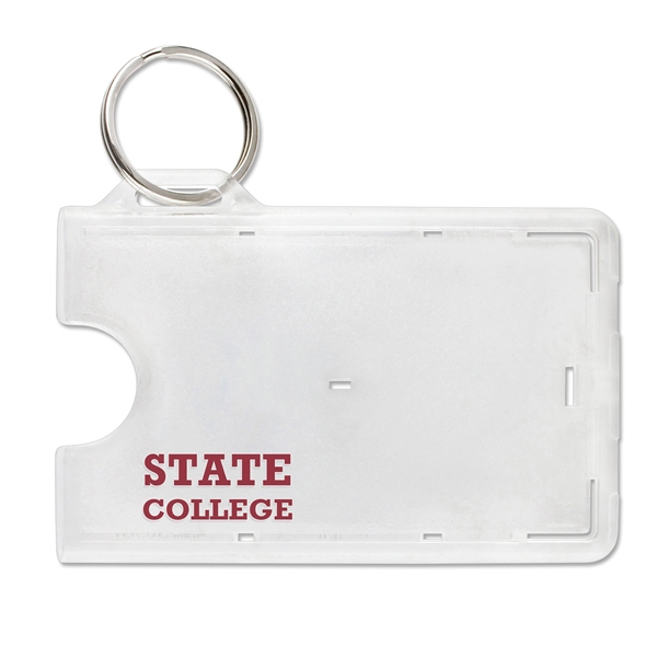 Rigid plastic credit card size badge holders let you carry ID... from ASI 79898 Promovision / PROMOVISION