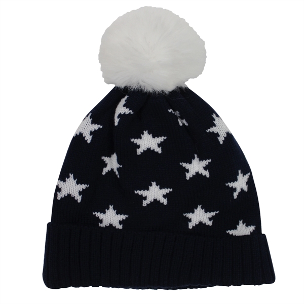 Star pom beanie for keeping you warm and stylish on cold... from ASI 61125 Hit Promotional Products / Hit®