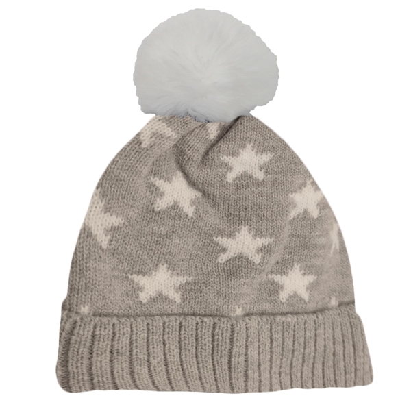 Star pom beanie for keeping you warm and stylish on cold... from ASI 61125 Hit Promotional Products / Hit®