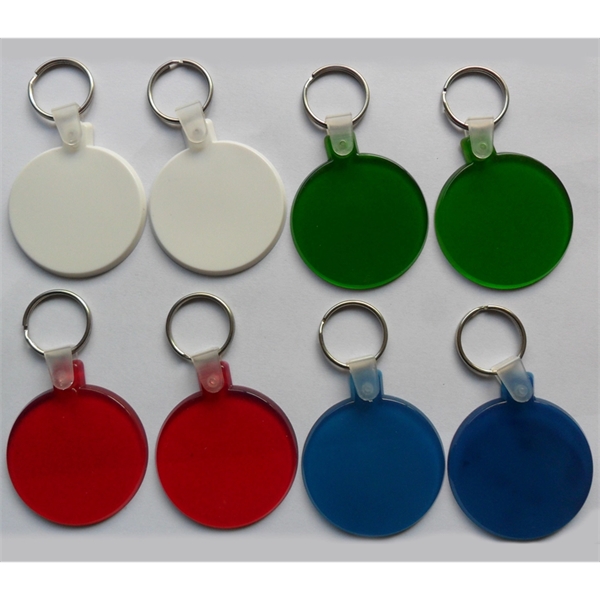 Round-shaped soft PVC keychain with split keyring... from ASI 37218 Athena Promo (tm)