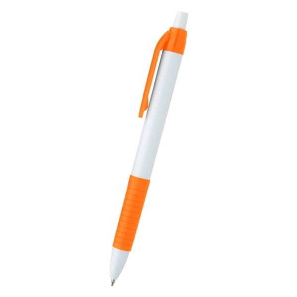 Plunger Action pen with rubber grip.... from ASI 61125 Hit Promotional Products / Hit®