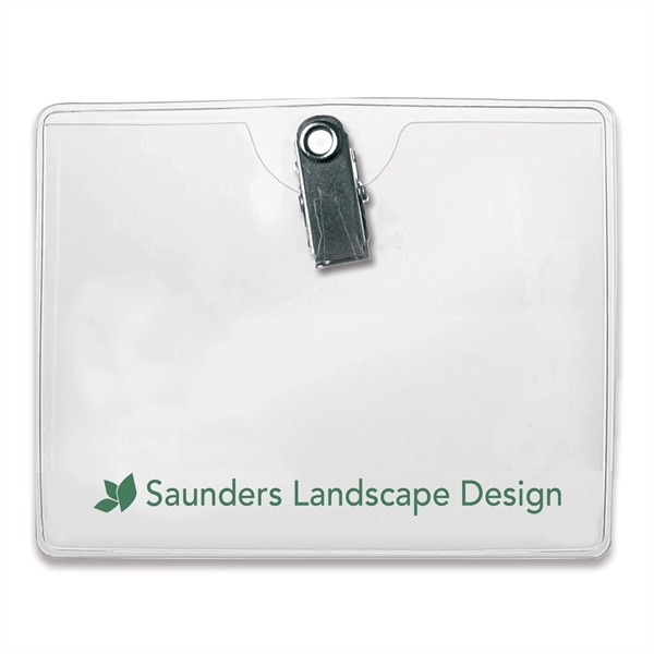 Premium vinyl badge holders attach easily to clothing with a rotating... from ASI 79898 Promovision / PROMOVISION