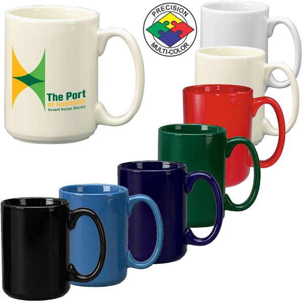 13oz Vitrified El Grande Mug. Available in white, natural, red, cobalt,... from ASI 80093 Pyrographics / Pyrographics Line