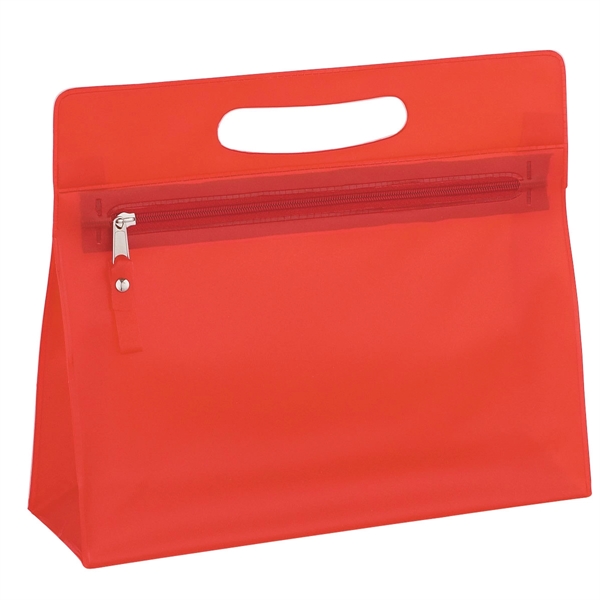 9 3/4" x 8" Vanity bag with translucent design, zip closure... from ASI 61125 Hit Promotional Products / Hit®