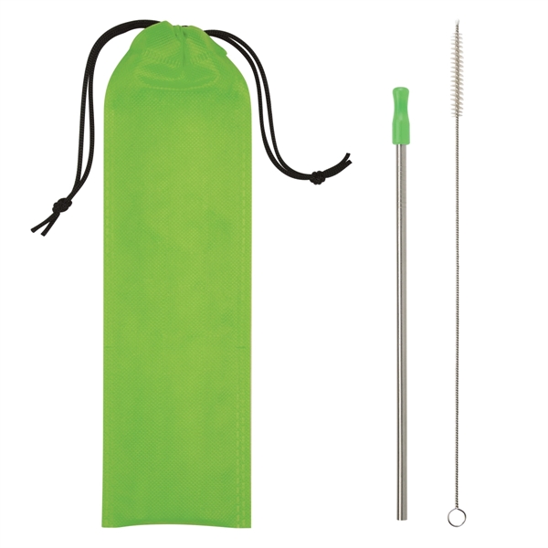11" x 3 1/8" straw kit that includes a reusable stainless... from ASI 61125 Hit Promotional Products / Hit®