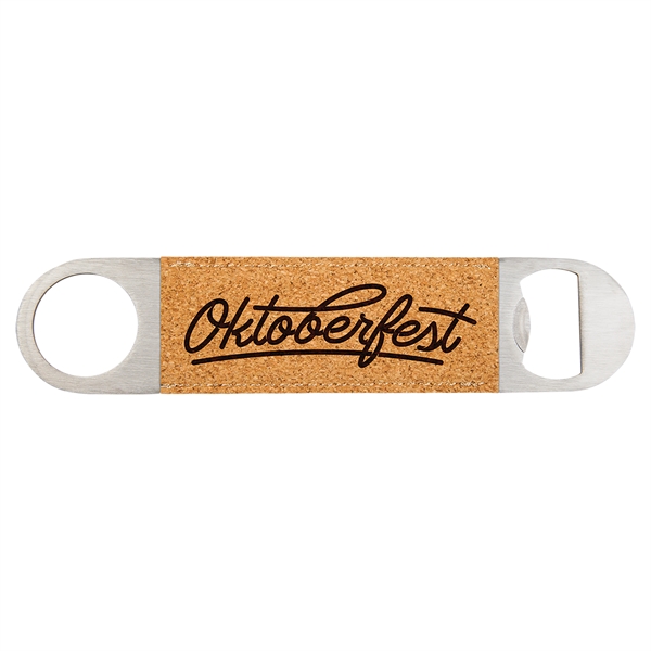 Leatherette bottle opener with laser engraved graphics or text.... from ASI 99030 Zipline / Zipline®