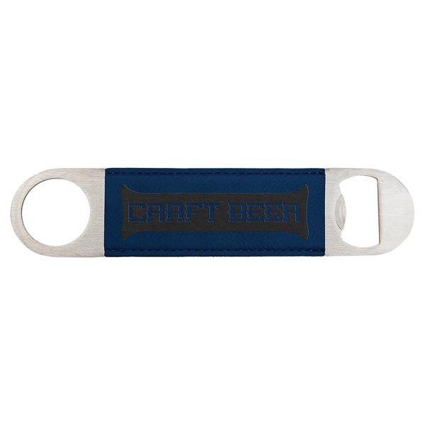 Leatherette bottle opener with laser engraved graphics or text.... from ASI 99030 Zipline / Zipline®