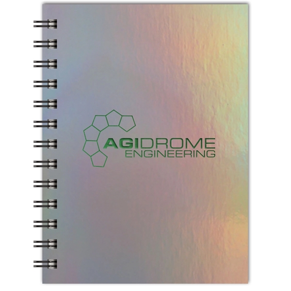 5" x 7" notebook with a Holographic Rainbow front cover, foil... from ASI 91340 Journalbooks/Timeplanner Calendars