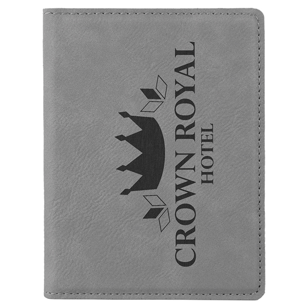 Leatherette passport holder with laser engraved decoration.... from ASI 99030 Zipline / Zipline®