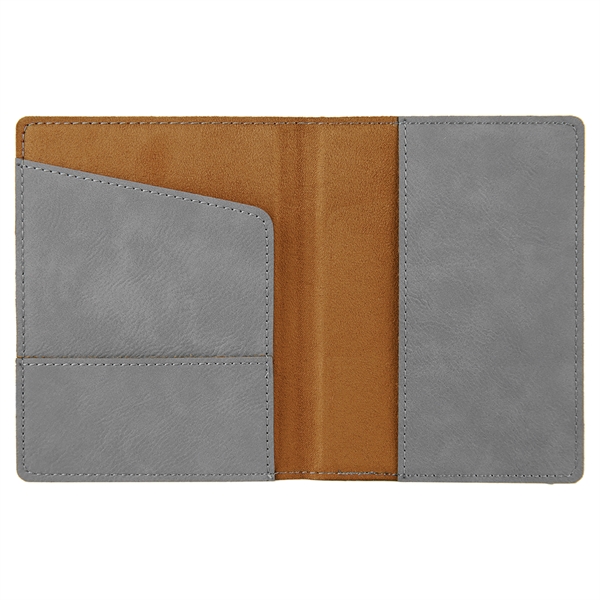 Leatherette passport holder with laser engraved decoration.... from ASI 99030 Zipline / Zipline®