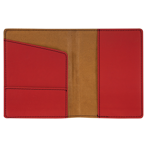 Leatherette passport holder with laser engraved decoration.... from ASI 99030 Zipline / Zipline®