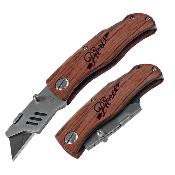 4" Distinct Wood Handle Utility Knife... from ASI 99030 Zipline / Zipline®