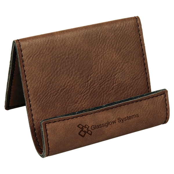 Leatherette easel for propping up mobile phones or tablets.... from ASI 99030 Zipline / Zipline®