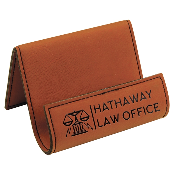 Leatherette easel for propping up mobile phones or tablets.... from ASI 99030 Zipline / Zipline®