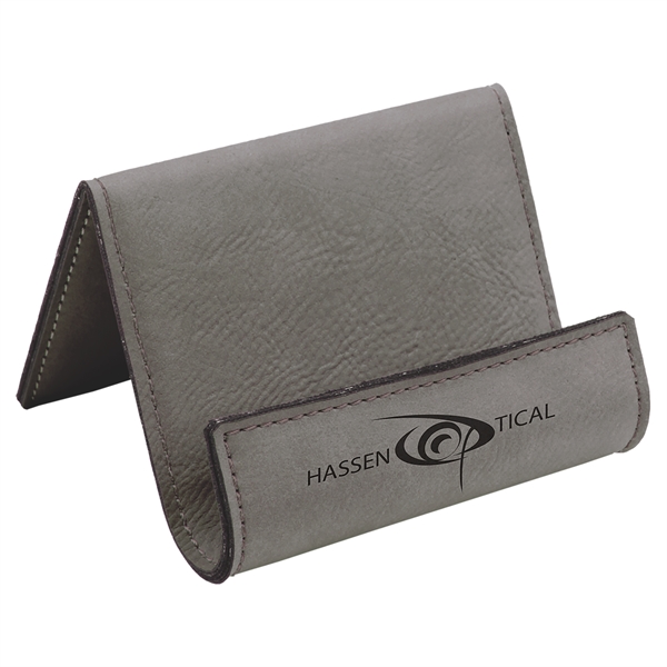 Leatherette easel for propping up mobile phones or tablets.... from ASI 99030 Zipline / Zipline®