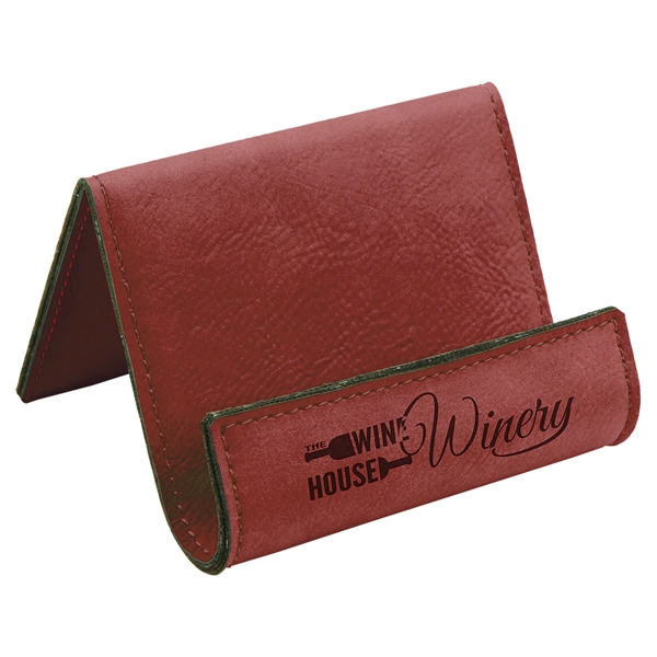 Leatherette easel for propping up mobile phones or tablets.... from ASI 99030 Zipline / Zipline®