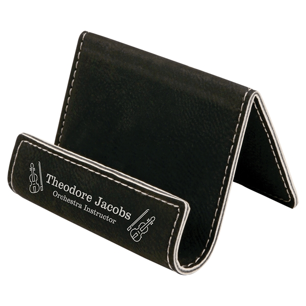 Leatherette easel for propping up mobile phones or tablets.... from ASI 99030 Zipline / Zipline®