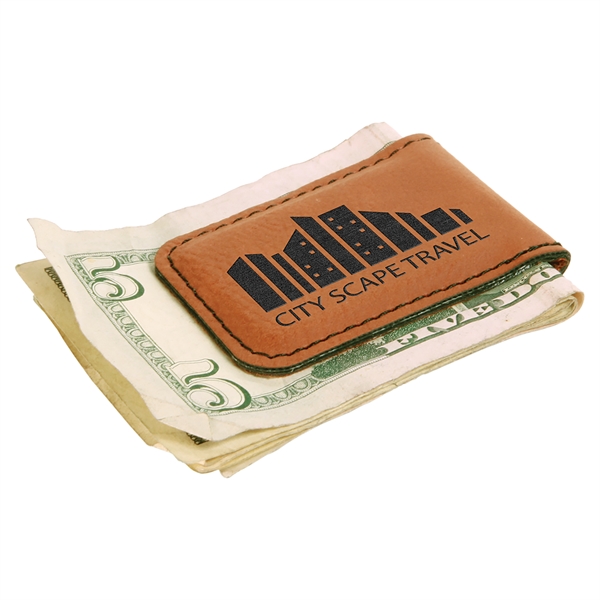 Money clip made of leatherette material that's water-resistant and easy to... from ASI 99030 Zipline / Zipline®