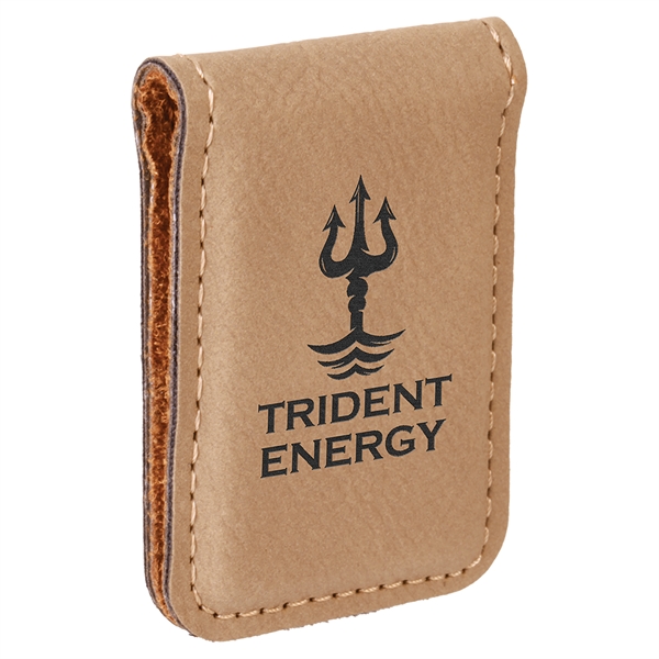 Money clip made of leatherette material that's water-resistant and easy to... from ASI 99030 Zipline / Zipline®