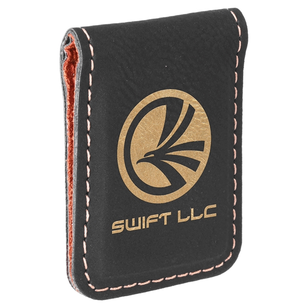 Money clip made of leatherette material that's water-resistant and easy to... from ASI 99030 Zipline / Zipline®