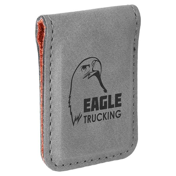 Money clip made of leatherette material that's water-resistant and easy to... from ASI 99030 Zipline / Zipline®