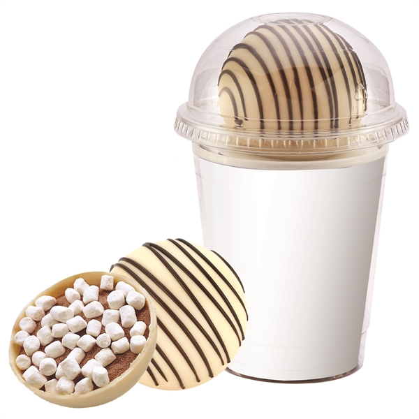 Mega white chocolate bomb cup kit. White chocolate shell filled w/... from ASI 71685 Midnite Snax®
