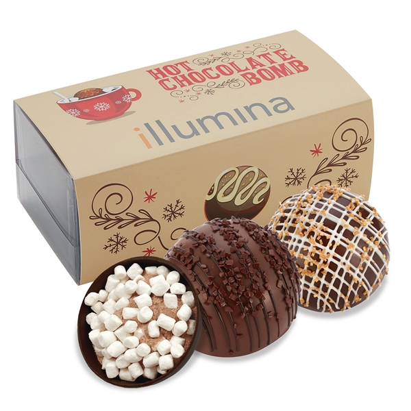2 pack of mega hot chocolate bombs with sleeve. One milk... from ASI 71685 Midnite Snax®