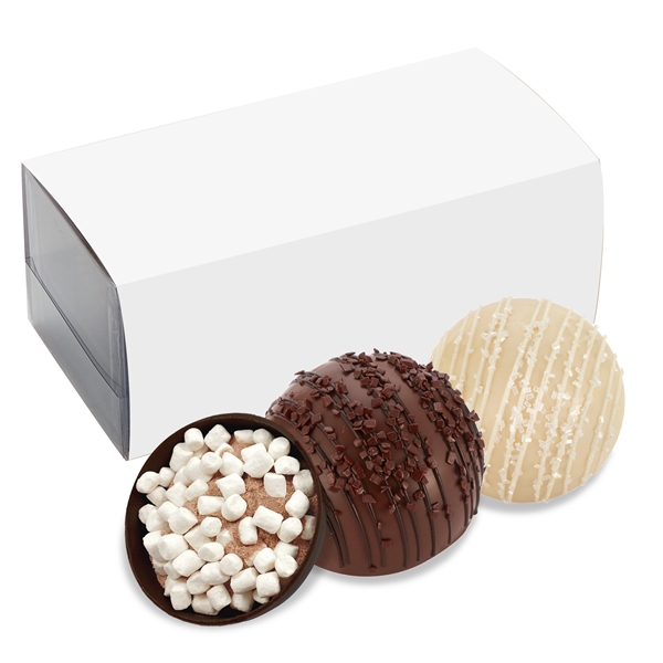 2 pack of mega hot chocolate bombs with sleeve. One milk... from ASI 71685 Midnite Snax®