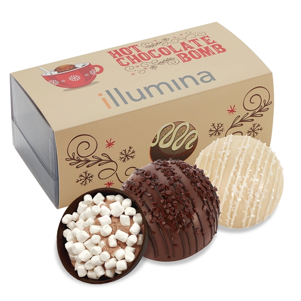 2 pack of mega hot chocolate bombs with sleeve. One milk... from ASI 71685 Midnite Snax®